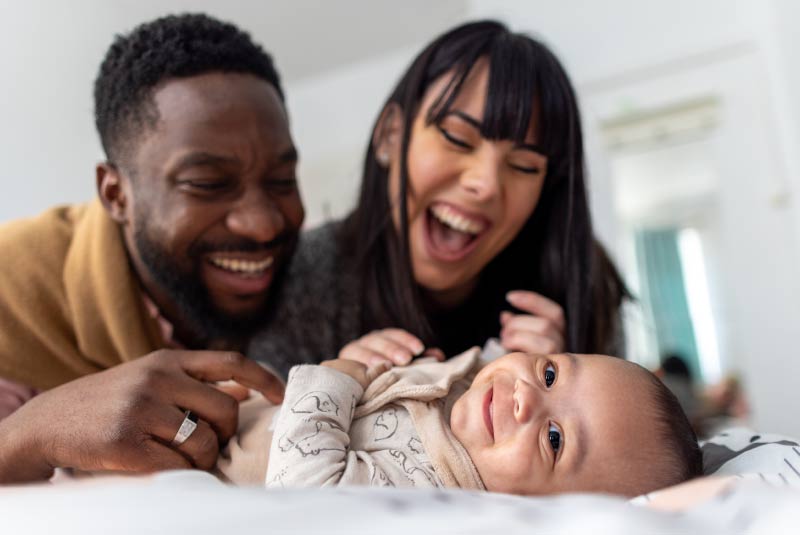 Young family welcoming newborn with KEMBA as a financial partner