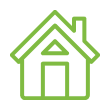 Green house icon
